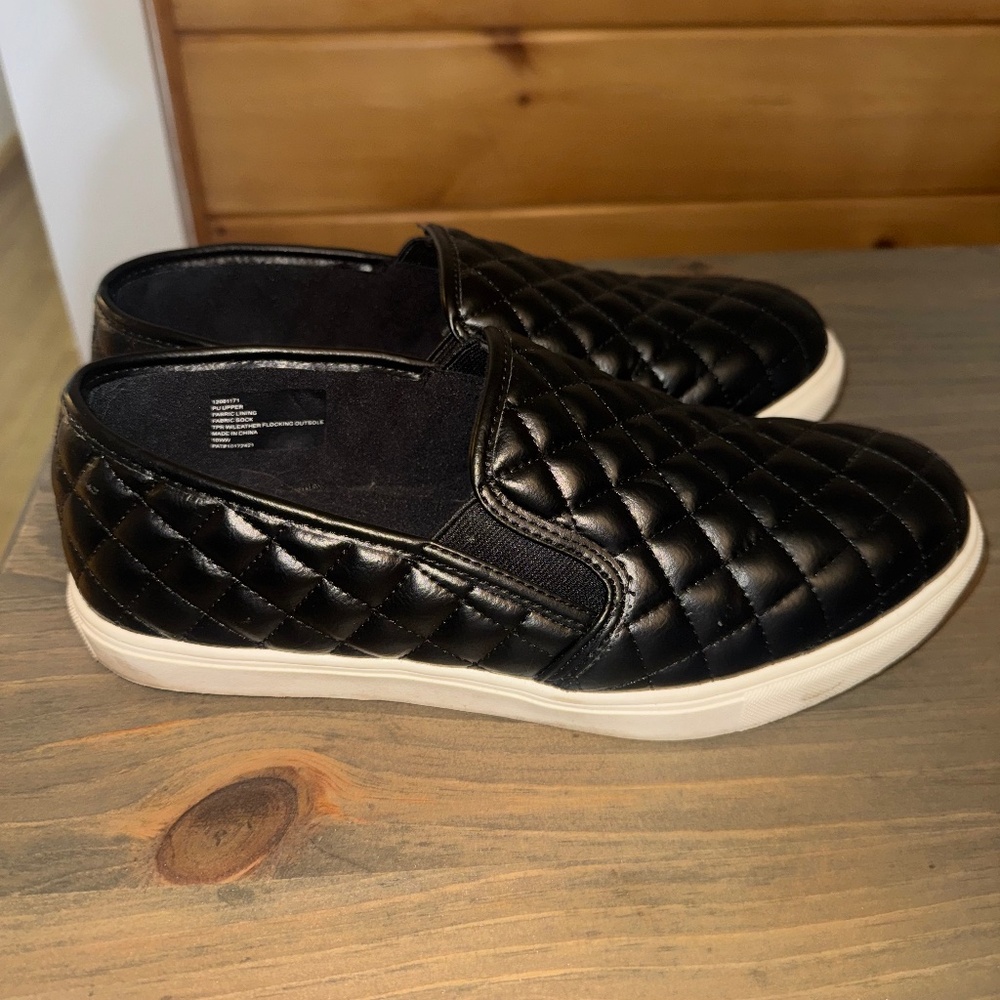 Torrid Black Quilted Slip On Loafer (WW)